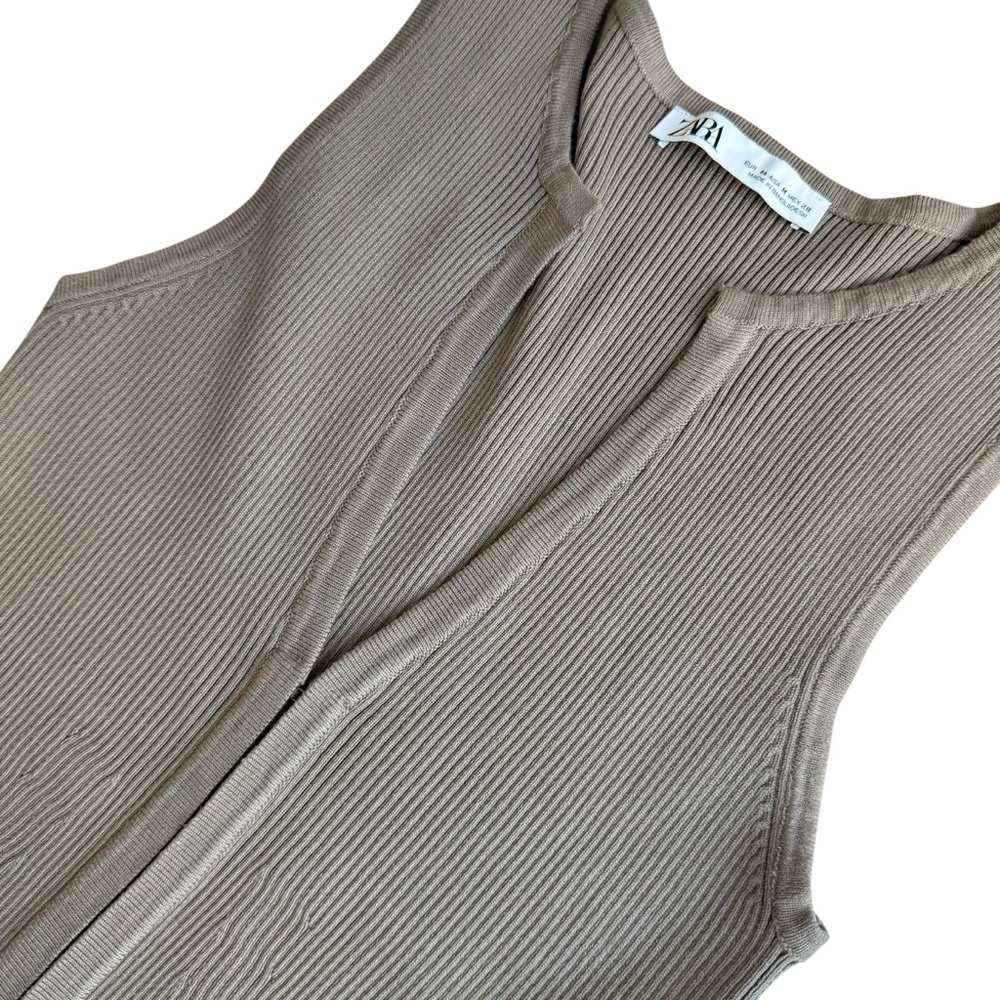 Zara Sleeveless Ribbed Top M - Picture 2 of 4